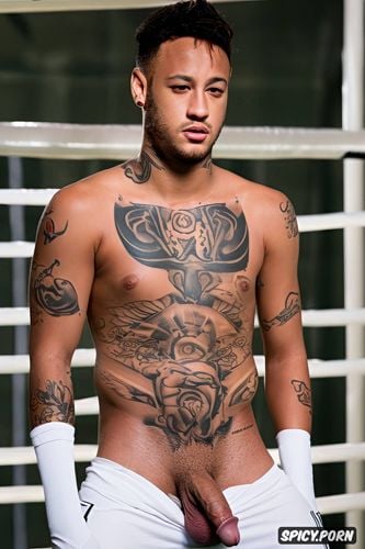 naked, brown eyes, nudes, muscle, neymar jr super realitic, big penis