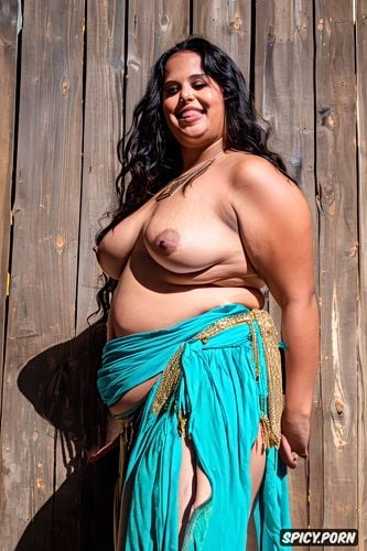 very large saggy breasts, beautiful bellydancer at a dance festival