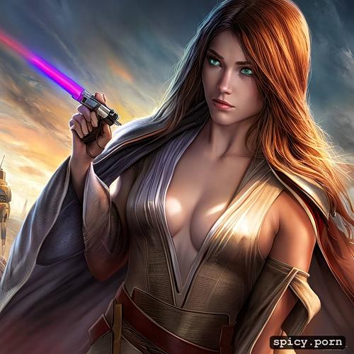 beautiful, skimpy jedi robes, star wars the old republic, tattered robes