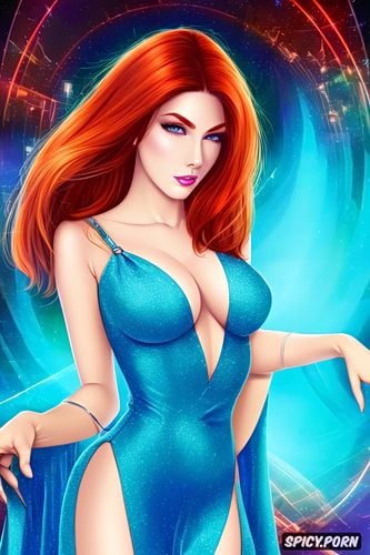 flowing hair, amy pond lookalike, perfect body, ultra detailed