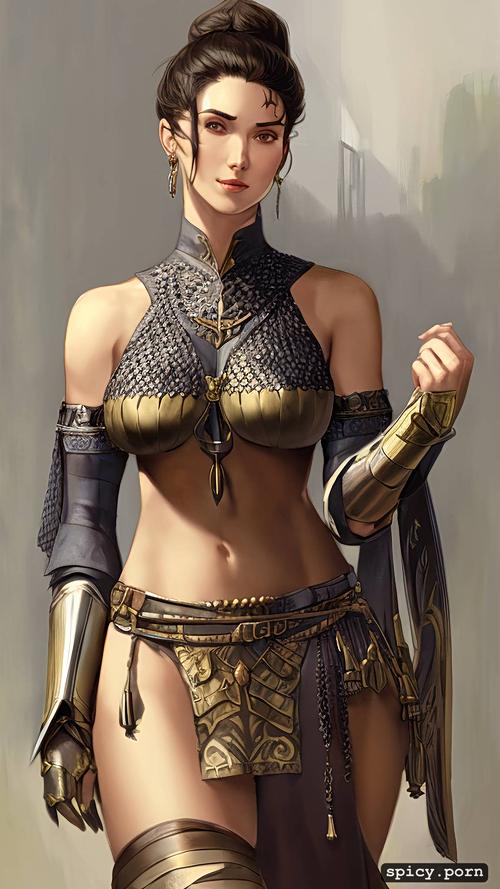artstation, latin woman with detailed face, illustration, concept art