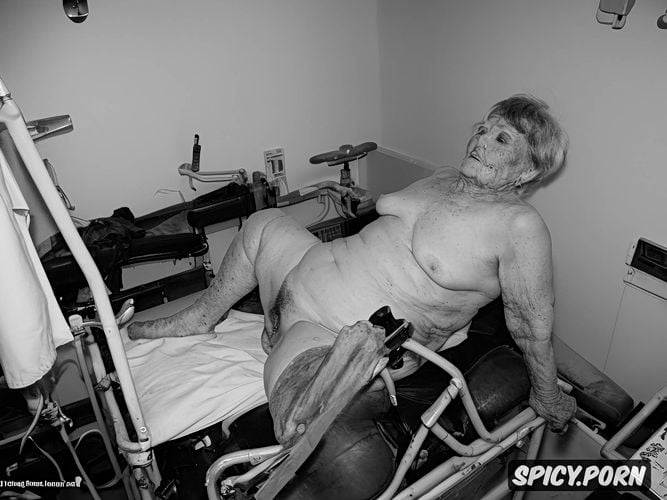 hospital bed, very old granny, anal gape, ninety, corpse, thin