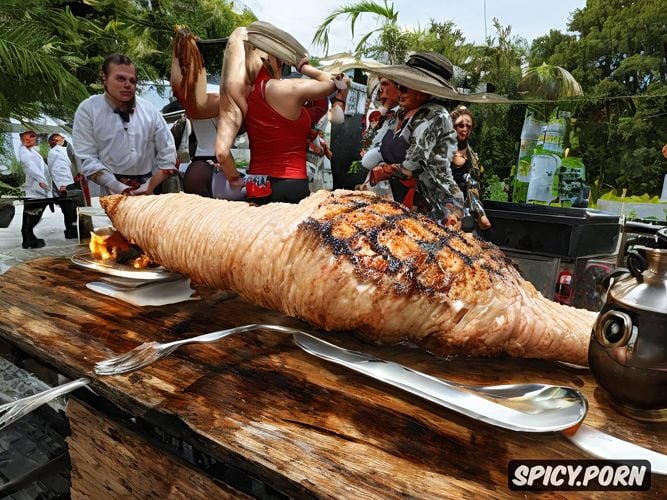 a human big fat bbw is serveed afterbeing roasted baked cooked spitroasted as the roasted baked cooked spitroasted bbw cokedcorpse serveed for dinner tocannibal forbeing eaten by human cannibalisme antrophagie as the meat of the roasted baked cooked corpse of a human présnuffed préfattened roasted baked cooked bbw