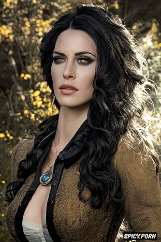 k shot on canon dslr, yennefer of vengerberg the witcher tight outfit portrait beautiful face masterpiece