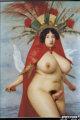 jef bourgeau painting, red transparent veil, van dyck, hairy vagina