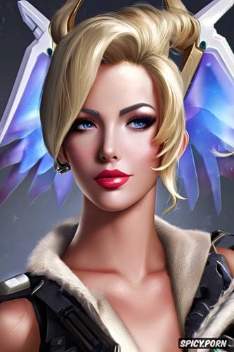 k shot on canon dslr, ultra detailed, mercy overwatch portrait beautiful face masterpiece