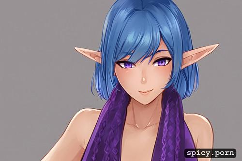 highres, scarf, hy1ac9ok2rqr, detailed, purple eyes, full body