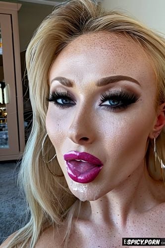 false eyelashes, black hair, sophie turner, huge botox lips