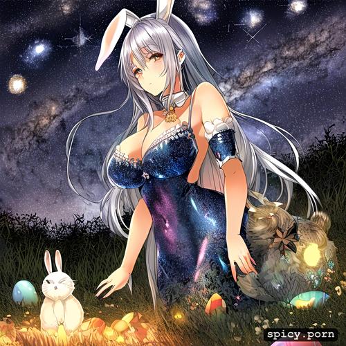 4k, cosmic easter egg, mature cosmic rabbit lady monstergirl1 2