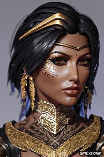 masterpiece, pharah overwatch beautiful face pirate wench tight low cut black leather corset black pirate jacket silver and gold pirate earrings and necklace tattoos milf