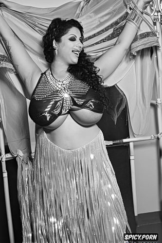 busty, front view, gigantic saggy tits, half view, gorgeous south indian belly dancer