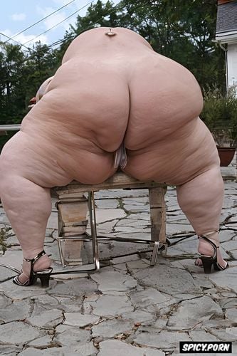 plump, front view, ass disproportionate to body, a perfect professional k image of a thick busty mature romanian woman with a big waist and a giant ass sitting