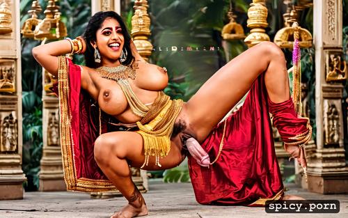 hindu temple, bharatnatyam dancing, public nudity, legs spread open