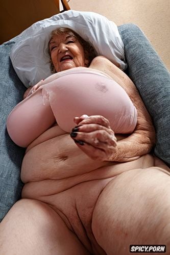 bbw, old senior grandmothers, tremendous cum on tits, bbw, in the hospice room