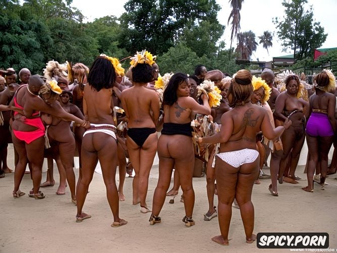 round ass, vivid natural colors embossed bodies feast ritual of the african virgin twats