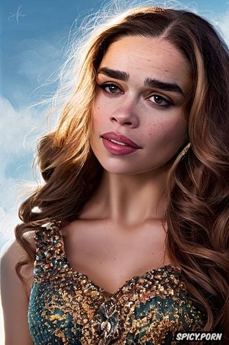 masterpiece, emiliaclarke beautiful face full body shot, high resolution