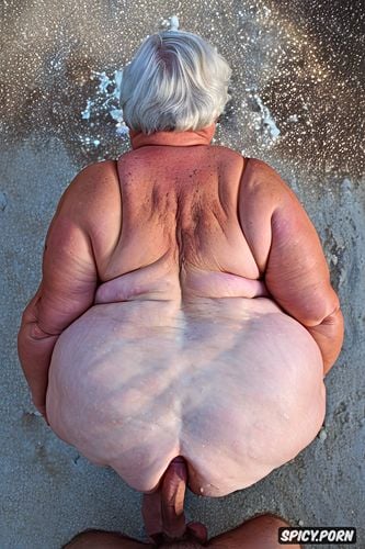 white granny, good anatomy, gorgeous face, enormous ass, centered