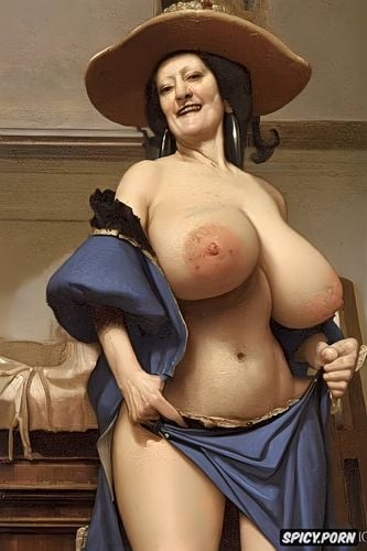 giant and perfectly round areolas very big fat tits, upskirt nude pussy
