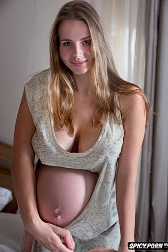 nude ass, tiny teenager large pregnant belly, seductive, metart