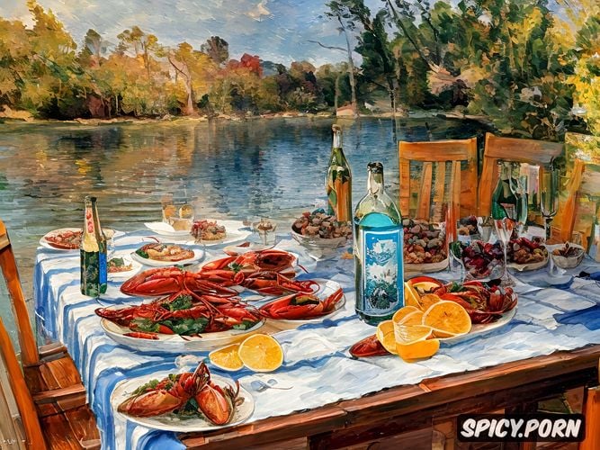 crayfish, cups with beer, konstantin razumov, the image shows a still life stilllife