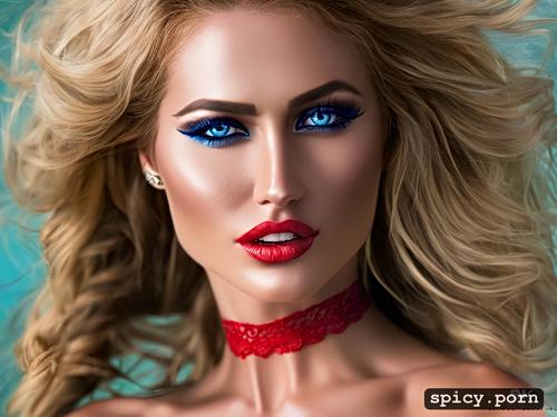 64k, seductive, ultra detailed image 8k, red lips, perfect woman anatomy