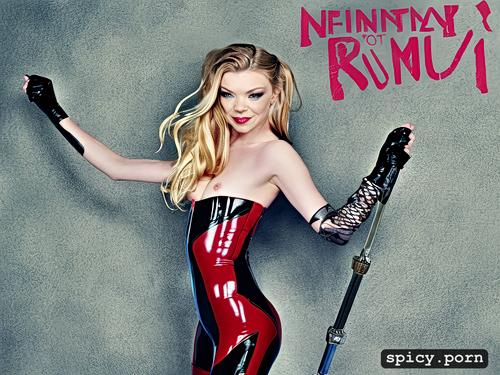 photo, natalie dormer cosplaying harley quinn, harley quinn outfit