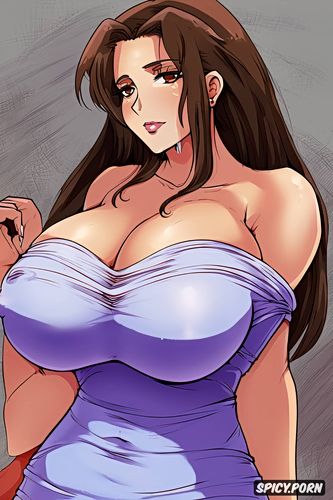 hourglass figure body, massive saggy tits, huge boobs, long hair