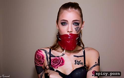 18yo, make up tears0 8, model face, hands restrained tight1 1
