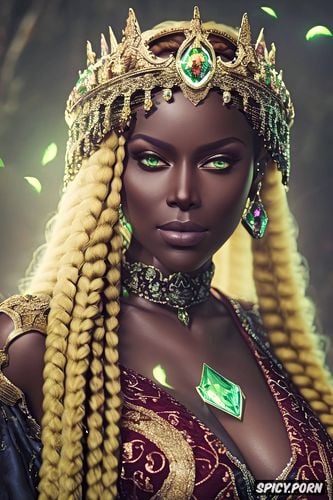 green eyes, diadem, flowing royal gown, masterpiece, dragon age