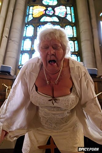 prayer, church altar, cute, skin detail, point of view, pussy licking