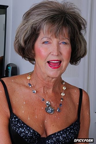 ahegao face, exotic granny, gorgeous face, brunette hair, hot body