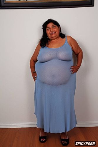 flat chest, lifting up her night gown to show pussy, front view