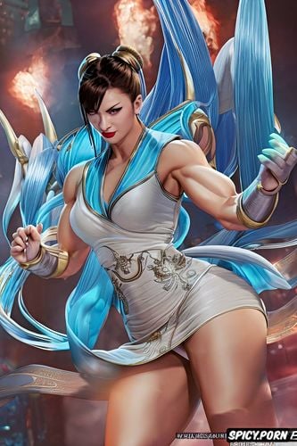 chun li streetfighter, long dress