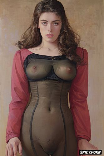 pink nipples, millie brady, paul peter rubens oil painting, margaret qualley