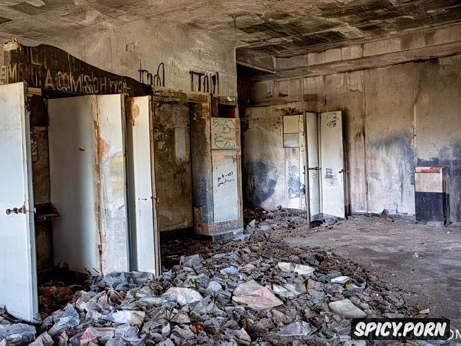 athletic, the watchman s booth change room, abandoned hospital abandoned bank