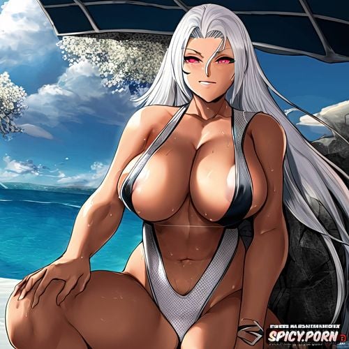 best quality, man, in one piece swim suit, thick thighs, expressive eyes