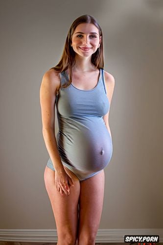 nude ass, tiny teenager large pregnant belly, seductive, metart