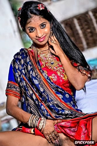 a stunning typical tribal gujarati village beauty, extremely appealing