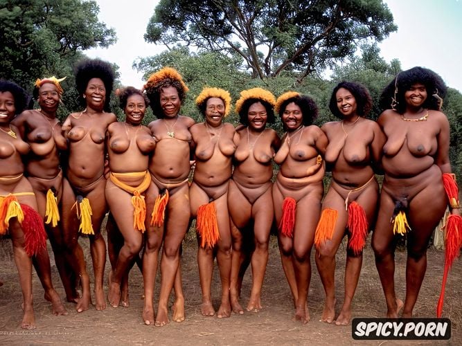 sweaty twats, some women, crooked legs, lot of native african staring vivid natural colors embossed bodies africa