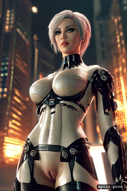 hyper detailed, unreal engine 5, a fetish sex fembot character