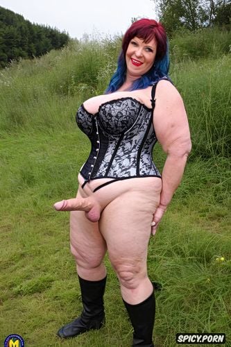 granny, shemale, corset, grandma, obese, futanari, huge dick