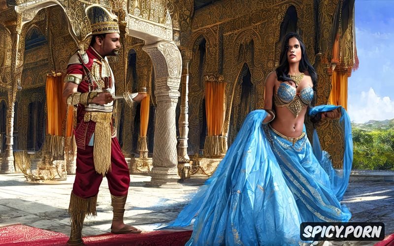 an indian warlord captures and enslaved a princess warror, stripping her clothes to reveal her vagina to exploit