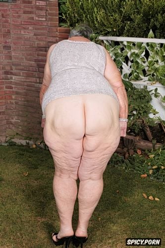 perfect anatomy, naked, huge thick ass, cellulite on ass, centered