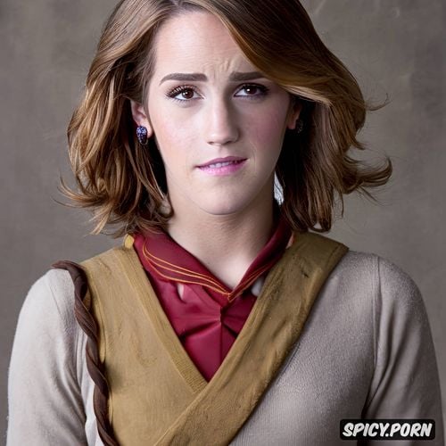 textured skin, hyper detailed, gryffindor outfit, hyper realistic