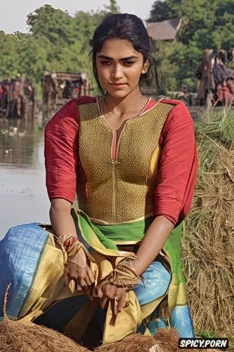 porn, must show face, bob cut hairstyle, a rural villager all natura motherlyl beauty mrunali thakur is shifting her villager clothes to provide a hidden full view of her vagina and anus for the viewer s pov