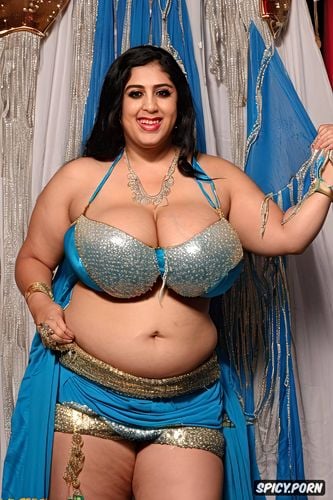 belly dance studio, beautiful smiling face, gorgeous arabian bellydancer
