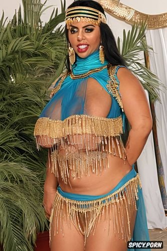 jewelry, full view, gorgeous1 8 egyptian bellydancer, front view