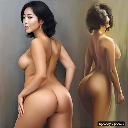 fat ass, healthy body, short height, asian