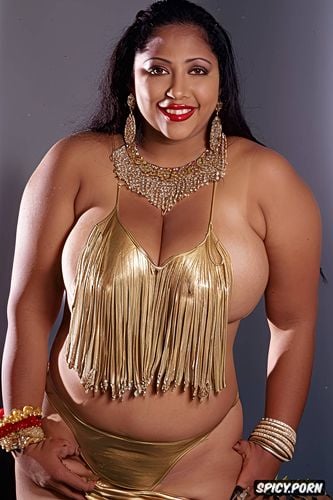 gorgeous indian burlesque dancer, huge hanging tits, very wide hips