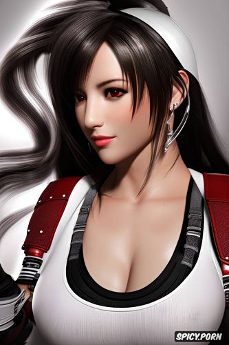 ultra detailed portrait, tifa lockhart final fantasy vii remake beautiful face tight outfit masterpiece